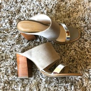Anthro chunky heeled sandals 7.5